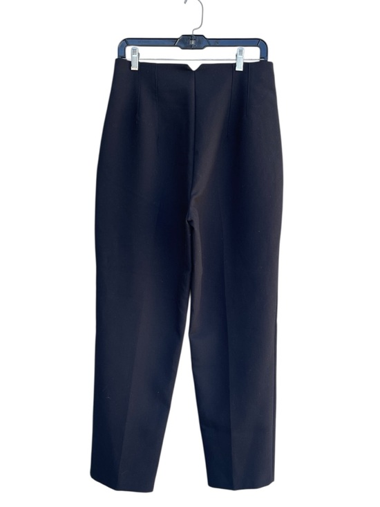 Zara Blogger Favorite Black High Waited Taper Leg Trousers Size L - Picture 8 of 13